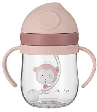 Gobelet pour bébé - 250 ml - Avec bec verseur anti-fuite - Paille lestée - Pour enfant à partir de 6 mois