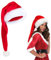 Epokus Lang Weihnachtsmütze Rot,Erwachsene Nikolausmütze,Plüsch Weihnachtsmann Mütze mit Dicker Fellrand,Santa Clause Mütze für Herren/Damen für Weihnachtsfeier