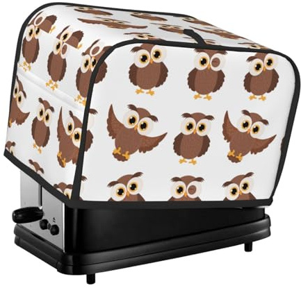 Copertura per tostapane a 2 fette, con stampa semplice, impermeabile, con tasche, per piccoli elettrodomestici da cucina, protezione dalle impronte digitali, lavabile in lavatrice