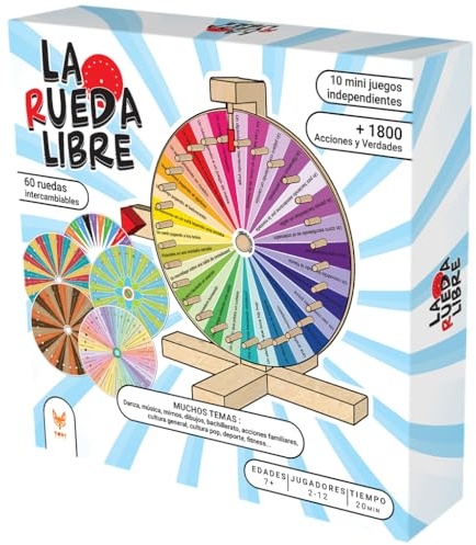 Topi Games La Roue Libre Jeu de société à partir de 4 Ans, de 2 à 6 Joueurs, 15 Minutes par Partie, Espagnol