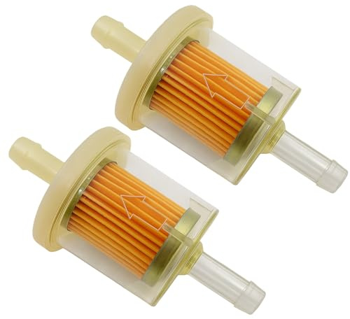2PCS 8mm Inline Fuel Filter for Car, Motorcycle, ATV, Lawn Mower - Universal Fit for Generators, Forklifts, Marine Engines & More