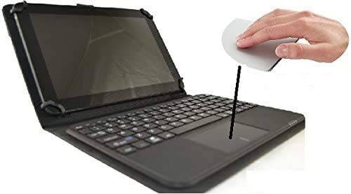 Bluetooth-tangentbord med avtagbart tangentbord med pekplatta (mus) för Tablet Cube Talk 9X 9.7- Färg Svart