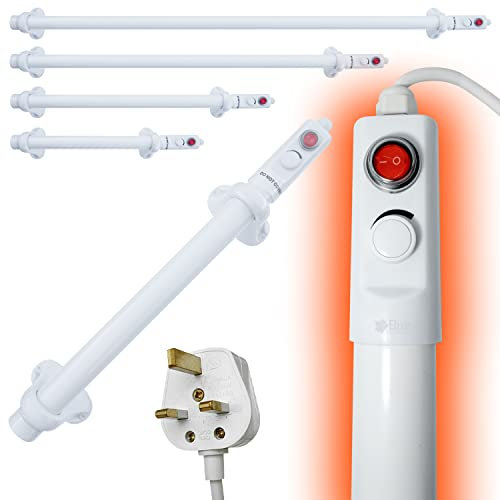 Elixir Gardens Low Energy Tube Heater Various Sizes 50-150cm | TH02 70cm Tube Heater | Garage, Greenhouse & Household Heating & Bathroom Condensation Protection