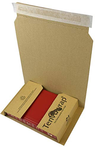 Triplast C1 Tenvowrap Book Postal Wraps 216x151x(0-51) mm Strong Cardboard Mailers (Pack Of 50)