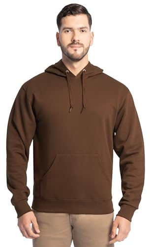 Fruit of the Loom Men's Eversoft Fleece Hoodies, Pullover & Full Zip, Moisture Wicking & Breathable, Sizes S-4x Hooded Sweatshirt, Warm Mocha, Large