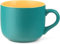Taza Grande de Café y Té - Cerámica 600 ml, Cuenco de Cereales Con Asa, Porcelana, Capuchino, XL