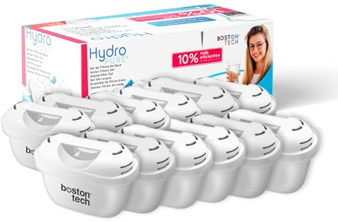 12 Filtros de Agua HydroPure® | Compatibles con Jarras Brita, Maxtra, Maxtra+ Plus, Marella, PerfectFit, Basics | Filtra micro impurezas: PFAS, PFOA, PFOS, cloro, cal y metales | Certificado TÜV SÜD