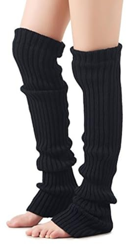 KGDUYC Scaldamuscoli da Donna,Scaldamuscoli, Calzini Scaldamuscoli Lunghi da Donna Calzini Invernali sopra Il Ginocchio (Nero)
