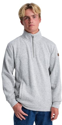 Quiksilver Fleece sweater KELLER 1/4 ZIP Men's Grey S