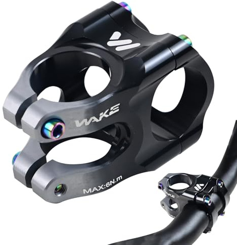 ROADNADO Fahrrad Vorbau 31,8mm Lenker 35mm Kurzer MTB Vorbau Aluminiumlegierung CNC Leichter 0 Grad Fahrradvorbau für MTB, BMX, Mountainbike, Rennrad (Schwarz Silber)