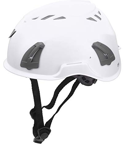 SPYMINNPOO D8 Rock Climbing Helmet Lightweight Head Guard for Mountaineering, Adjustable Outdoor Safety Cap for Climbing, 22.0-24.4 Head Circumference, 1 X Helmet, for Outdoor Sports (White)
