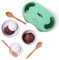 Total Chef Deluxe Double Treat Ice Cream Maker, 1.1 qt (1L), Green, Make 2 Flavors at Once of Frozen Yogurt, Sorbet, Gelato in Your Home Freezer, Takes 4 x AA Batteries (Sold Separately)