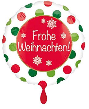 Folienballon - Ø 45cm - Frohe Weihnachten