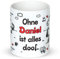 Sheepworld »Ohne … ist alles doof.« Tasse mit Wunschnamen, personalisiert (weiß) | Porzellan, 32,5 cl, Tasse mit Namen | Geschenk personalisiert | L1366