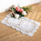 Eiyye 2-Pcs Rectangle Doilies 10.5x17inch Handmade Crochet Cotton Lace Table Placemats Coaster (White)