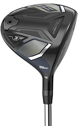 Wilson Staff Golfschläger, D9 Fairway-Holz 3, 15,0° Loft, S-Flex, Für Rechtshänder, Schwarz/Blau, WGW470045S