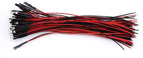50st Förkopplad DC 9-12V 3 5 10mm Vattenklar LED-dioder Vit Röd Blå Grön Ljus LED-lampor som sänder ut dioder(10mm vit)