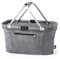 Nachhaltiger faltbarer Einkaufskorb aus Recycling PET mit Aluminiumrahmen Klappgriffen und Aussentasche 46 x 26 x 29 cm