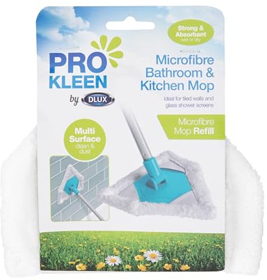 HOMESHOPA Triangle Cleaning Mop Replacement Refill ONLY, Microfibre Mop Refill Head, Washable & Reusable Micrifibre Pad, White (Replacement Refill Only)