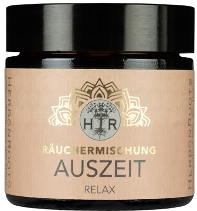 Auszeit Räuchermischung - Kraftvolles Räucherwerk • spirituell • energetische Reinigung • 100% Natur • ähnlich: Palo Santo Räucherstäbchen, weißer Salbei zum Räuchern • HerbsnRoots