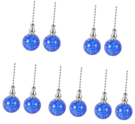 PRETYZOOM 10piezas Cadena De Con Colgante De Esfera De Para Ventiladores De Techo y Lámparas Extensión Para Cadena De