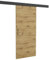 Brent - Schiebetür Komplettset mit Tür 88x 204 cm, Schiebetüren Komplettset Lucas, Türblatt Artisan Eiche/Schwarz, Schiebetürsystem für Zimmer, Wandmontage, Türe Innen
