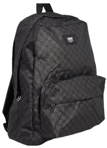 VANS karierter Schulrucksack mit Reißverschluss old skool checkerboard 2.0-2025, Schwarz und Grau., Einheitsgröße