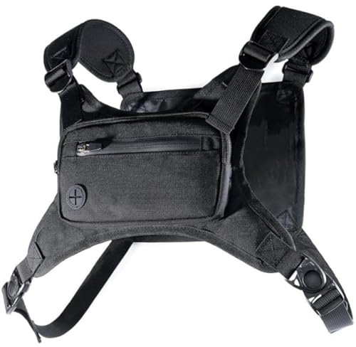 Snorvixre 2. Poche poitrine respirante pour courir Bandes réfléchissantes et sangle réglable pour le camping, l'alpinisme, le cyclisme, la poche poitrine