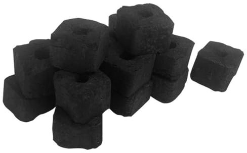 Abaodam Briquetas de Carbón de Bambú para Barbacoa y Estufa, Bolsa 500g, Carbón Multifuncional sin Humo ni Olor, Adecuado para Cocinar, Calefacción y Camping al Aire Libre