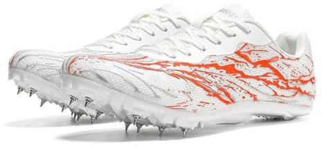 sekiueo Zapatillas Atletismo Hombre Mujer Zapatillas Deportivas con Clavos para Carreras Al Aire Libre Zapatillas Cómodas Y Ligeras para Correr Y Saltar para Niños,Blanca,33 EU