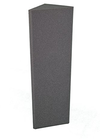 Keyhelm | Fonoassorbente Bass Trap Liscio H100 | 25x25cm altezza 100 cm D25 Grigio antracite | Pacco da 2 | Correzione Acustica Basse Frequenze | Studi di registrazione