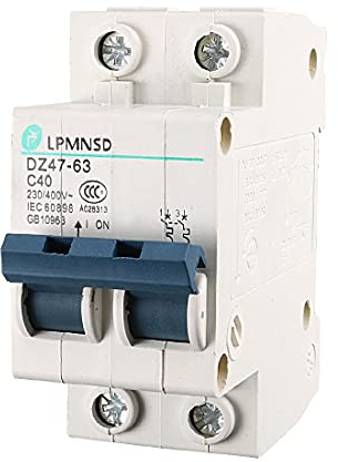 Sourcingmap AC 230V/400V 40A ON/Off Switch Double Pole Mini Circuit Breaker 6000A