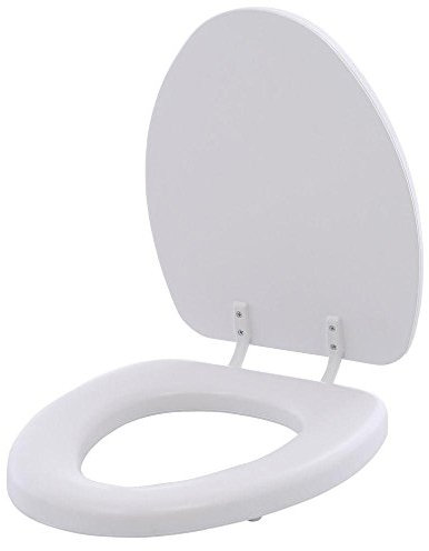BEMIS 1250TTA 000 Commercial Heavy Duty Open Front Toilet Seat, ELONGATED, Plastic, White