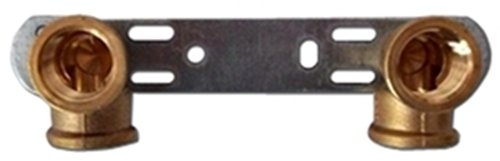 Montageeinheit 1/2x1/2 IG - 100mm Wandscheibe, Deckenwinkel flach