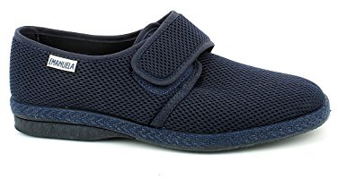 EMANUELA 5254 - Blu Pantofole Uomo in Tessuto con Strappo Lavabili in Lavatrice A 30 Gradi Blu 46