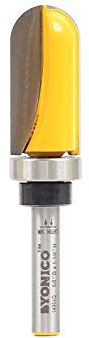 Yonico 14964q 5/8-Inch Diameter Core Box Template Router Bit 1/4-Inch Shank