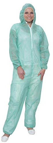 Lot de 10 combinaisons de peintre jetables Vert Taille XL