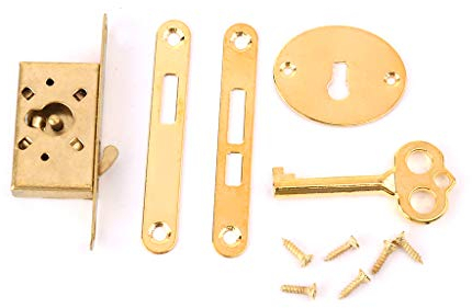 BELTI Cerradura de cajón Vintage con Llave Caja pequeña Antigua Cerraduras de Puerta de gabinete Herrajes para Muebles