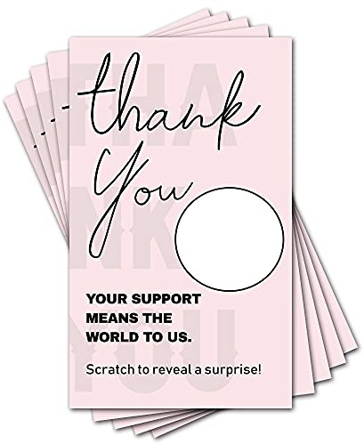 LONLONBANG 50 Blank Gift Certificate Scratch Off Cards Vouchers for Small Business Restaurant, Spa Beauty Makeup Hair Salon, Christmas Birthday Holiday, Wedding Bridal Baby Shower Favors Games (L335)