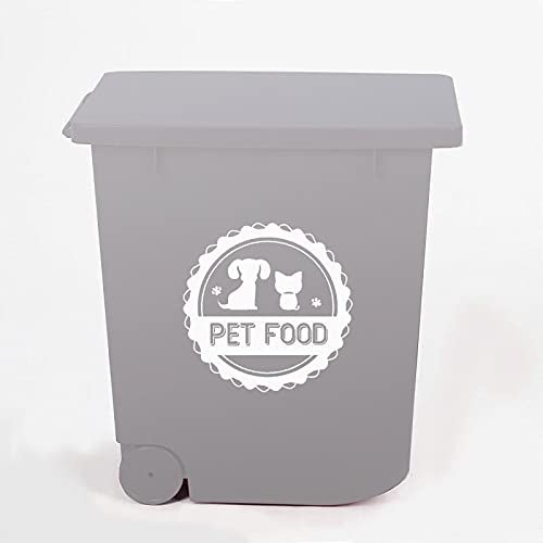 Greenfields 20L Grey Pet Food Storage Container - Flip Lid Top with Rolling Wheels - Perfect for Pets, Cats, Dogs Animal Pets Dry Foods - Dispenser Bin with Airtight Storage