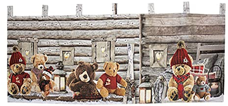 INDA-Exclusiv LED Gardine Fenstergardine Scheibengardine Weihnachten Weihnachtsgardine X-Mas beleuchtet 45x120cm