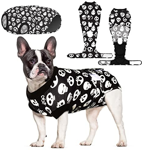 CuteBone Dog Surgery Recovery Suit Cat Surgical Onesie Female Body Suits Male Prevent Pet from Licking Wounds SSF05M