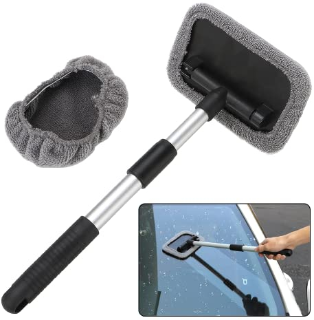 Car Window Cleaner Wiper Cleaner Retractable Car Windscreen Cleaner Tool Glass Washing Office Rag Home Cloth Brush Auto Windows Wipe