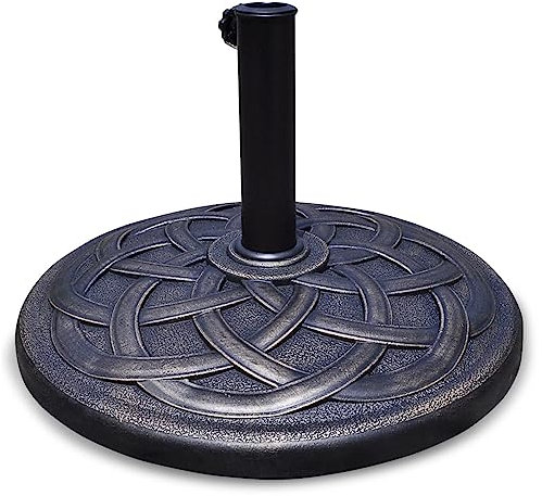 RELAX4LIFE Base per Ombrellone Φ38mm-48mm, Base Rotonda/Quadrata per Parasole con Manico Regolabile, Base di Supporto per Giardino, Terrazza e Bar (Φ38mm/48mm, 20kg)