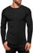 Ekouaer Pullover für Herren Warm Thermo Langarmshirt Winter Unterhemd Jumpers Schwarz L