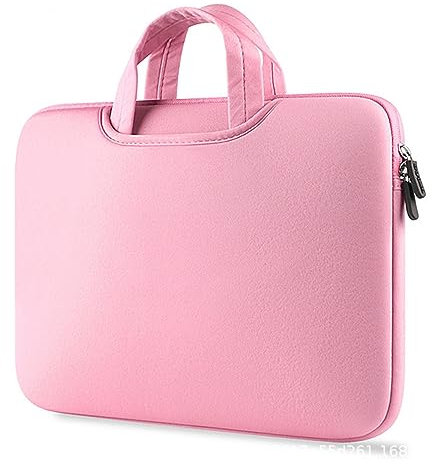 Bunte und plüschige Laptoptasche für Arbeit und Unterricht Beamer Taschen (Pink, 13)