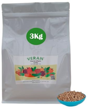 VERAN Cal Mag Abono Huerto Urbano CaO 40% MgO 10% 3Kg | No Atrae Insectos ni Libera Olores | Fertilizante Granulado Rico en Calcio y Magnesio Ideal para Balcones y Terrazas | Para Hortalizas y Frutas