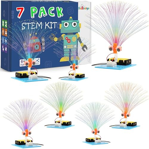 7 Set Bulk STEM Science Experiments for Kids - Fiber Optic, Science Kit STEM Toys Age 6 8 10, Craft Kits for Kids Activities, Building Toys Gift for 6 7 8 9 10 Year Old Boys Girls