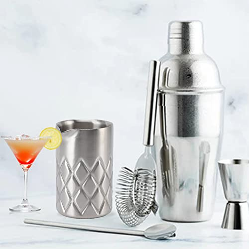 Zenithaur rostfritt stål blandningsglas, dubbel vägg obrytbar cocktail shaker, outlast och enkel omrörning för bartenders i hemmabar