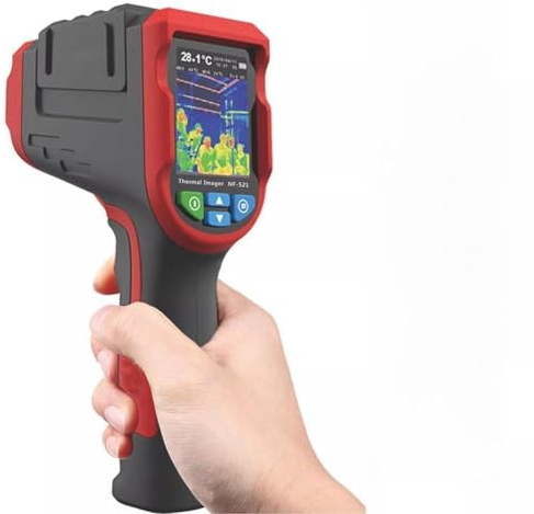 CashMuch Nf-521 Infrarot-Wärmebildkamera mit 320 x 240 für IR-Auflösung, 6,1 cm Tft-LCD-Disay, Temperaturbereich -10 bis 400 °C, verstellbar über USB, für industrielle Inspektion und Fehlererkennung